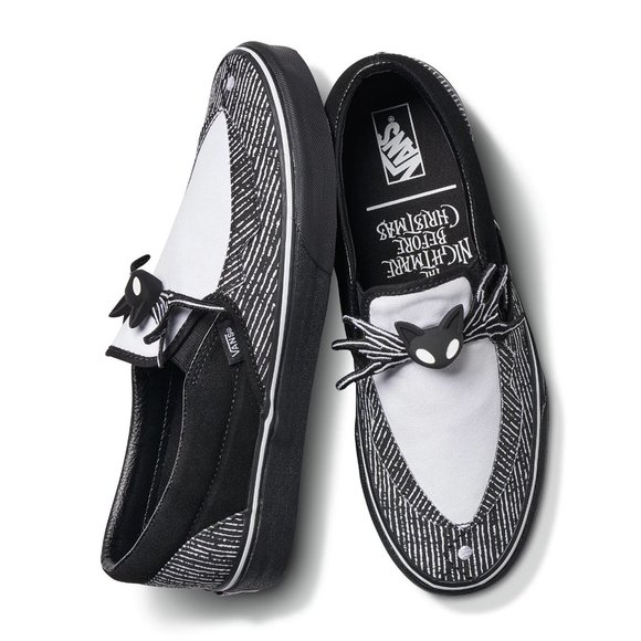 Vans x Disney Night Before Christmas Classic Slip-On Shoes Jack Skellington sz 5 - Picture 1 of 16